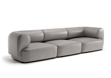 MELODY - 3 seater leather sofa by Natuzzi Italia - view 3